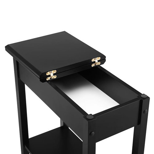 Winston Porter Galnares 24" Tall End Table with Storage, Flip Top